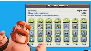 August 2022 clan games rewards // 🔥 upcoming clan games rewards