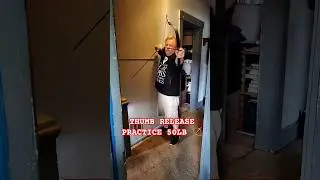 THUMB RELEASE PRACTICE 50LB 🏹. #combatarchery #viral #shorts