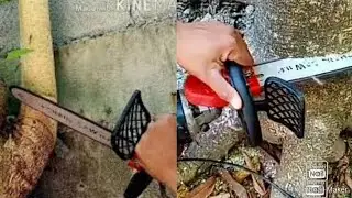 Chain saw adapter - transform an angle grinder into a portable chain saw...