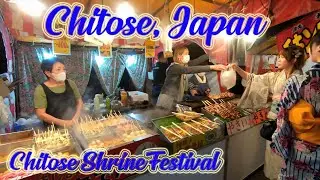 CHITOSE! Walking in Hokkaido, Japan. Chitose Shrine Festival in Chitose. ORANGE ua
