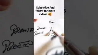 Paras's Signature Design #shorts #signaturesignings #signature