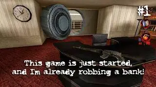First Day Chaos & Bank Heist | Postal 2 #1 Monday | Hestonworld Difficulty