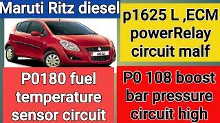 p1625 P0180 P0108 how to check maruti Ritz petrol,  malf  boost bar pressure circuit high,