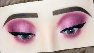 Pink princess eye glam ✨️😍 soft pink halo eye makeup | perfect winged liner with pink smokey eye 