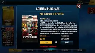 Buying a greatest pack in ultimate robot fighting