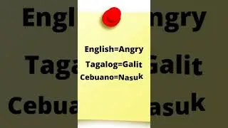 ENGLISH TO FILIPINO: ANGRY | TAGALOG+CEBUANO TRANSLATION