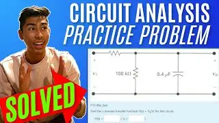 Laplace Transform in Circuit Analysis  | P13.49e_6ed : GFind the s domain transfer function H(s) ...