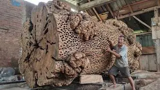 RARE BEAUTY!! The Stunning Trembesi Log That Shocked Everyone at the Sawmill