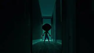 Junebug Hallway Glow Scene 01 | Spooky Vibes #jutoons #3danimation #blender3d