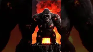 THE VOLCANIC SHOWDOWN: KONG VS THE BEAST OF THE MOON#KINGKONGVSWOLF #TITANBATTLE #EPICSHOWDOWN