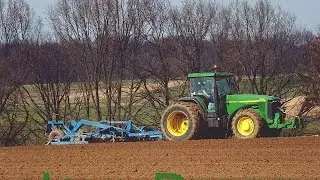 ☆ Wiosenne prace na opolszczyźnie! ☆ 2x John Deere 8400 ☆ V&auml;derstad&Lemken ☆HD-Sound#Zalesie Śląskie