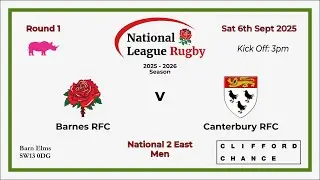 1st XV Men - Barnes RFC 26 v 14 Canterbury RFC | 6 September 2025