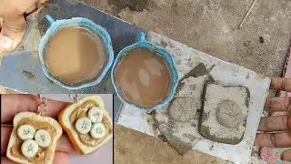 ASMR clay bread 🍞 coffee ☕ #asmrvideo 