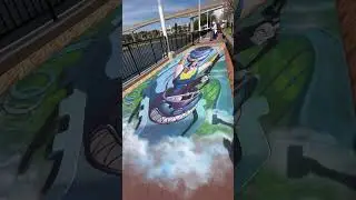 3D Interactive Chalk Art at Epcot International Festival of the Arts 2025. #epcot #orlando #florida