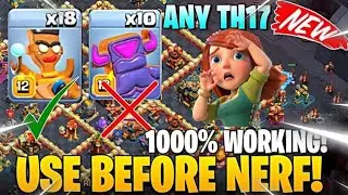 WOW ! NEW ! TH17 RAM Rider Attack Strategy !! New TH17 Attack Strategy In Clash of Clans