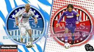 Winning Eleven 2002 Ps1 - Gameplay (Europe All star Vs World All star)