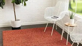 Solid Shag Collection Area Rug || 4' 1