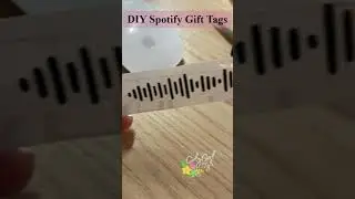 DIY Spotify Code Gift Tag using Cricut, Cardstock, and Fabric Scraps
