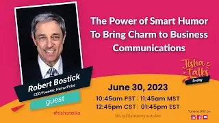 #tishatalks LIVE @ 10:45 with special guest Robert Bostick!