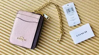 COACH ☜UNBOXING☞ Zip Card Case / C7650
