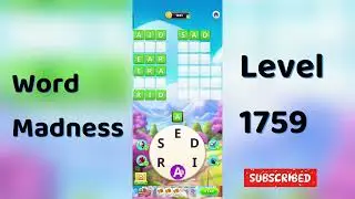 Word Madness Level 1759 Answers 🧠🔥 | All Correct Words Revealed!