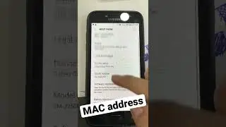 how can i find the MAC address of my phone #android #galaxy