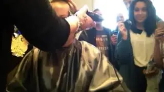 Georgia Farmer head shave for cancer research:))