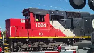 Railfanning in Plainfield, Illinois:  Canadian National Freight Trains