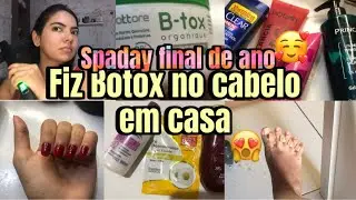 FIZ BOTOX NO MEU CABELO EM CASA EFEITO DE SALÃO-SPADAY FINAL DE ANO-unhas-banho de lua -thainar 