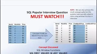 SQL Interview Questions Part-6| SQL First Value & Last Value | Scenario Based Interview Questions