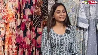 Long dresses for casual wear by Happy Prints | Muslin Anarkali Kurtis exclusive collection