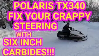 Make your leaf spring sled steer with one easy mod! Vintage Polaris TX340 TXL snowmobile