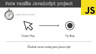 Custom cursor using pure JavaScript || Pure JavaScript project