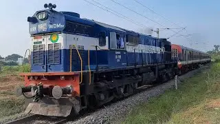 Virudunagar-Karaikudi Express DEMU+ALCO(ED WDM3D) @Sivagangai