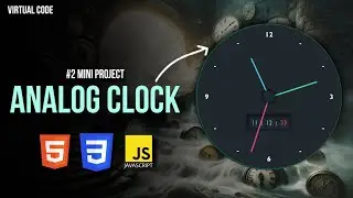 Build Analog Clock ⏰ Using Html, CSS & JS🔥 | #2 Mini Project