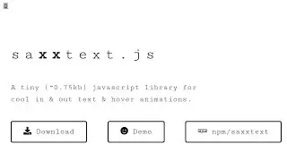 saxxtext.js : A tiny text animation js and css library ❤️