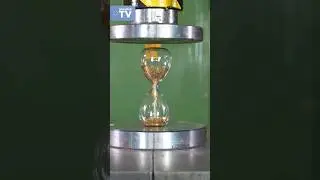 sand watch ⏳️ in hydraulicpress #satisfying #shorts #hydraulicpress #viral #boom