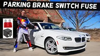 BMW F10 F11 PARKING BRAKE SWITCH FUSE LOCATION BMW 528i 535i 520i 530i 550i 518d 520d 525d 530d 535d