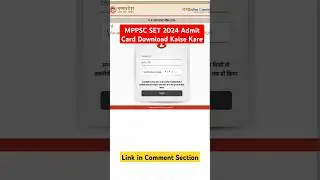 MPPSC SET 2024 Admit Card Download Kaise Kare