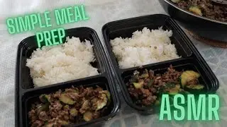 My Very Quick and Simple Meal Prep | ASMR | Realtime 4K Pro | Ground Beef Zucchini Stir Fry