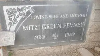 Actress Mitzi Green Grave Eden Memorial Park Cemetery Los Angeles California USA December 6, 2020