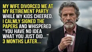 My Wife Gave Me Divorce Papers At My Retirement Party While My Kids Cheered… Now They Beg Me Back