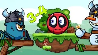 Ball V   Red Boss Challenge  TUTORIAL 🤓 Level 3-4 🍎 Gameplay Walkthrough Part 1 🤠
