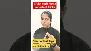 BFUHS Staff Nurse Important Tricks/Last Week Study Pattern/How to crack the Exam ?#punjabstaffnurse