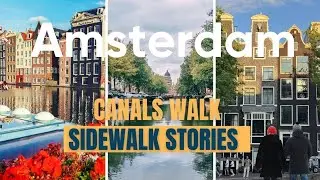 Winter Snow Walk in Central Amsterdam Canals | Natural City Sounds | POV | Sidewalk Stories