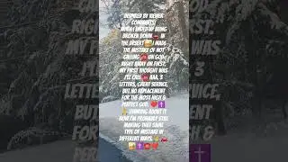 There's No Replacement For The Most High & Perfect God!🙏☎️❤️✝️🏜🚗😃#God#AAA#Crowder#Music#Snow#Winter#