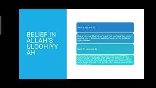 belief in Allah's uloohiyyah