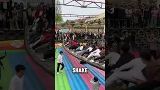 Can You Stay on the Swing? 🎡💥 China's Wildest Game! 🏆 | #shorts