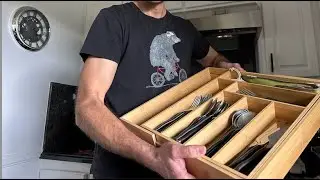 Large Expandable Bamboo Drawer Organizer Review | Kitchen Solution