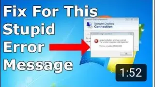 an authentication error has occurred the function requested is not supported